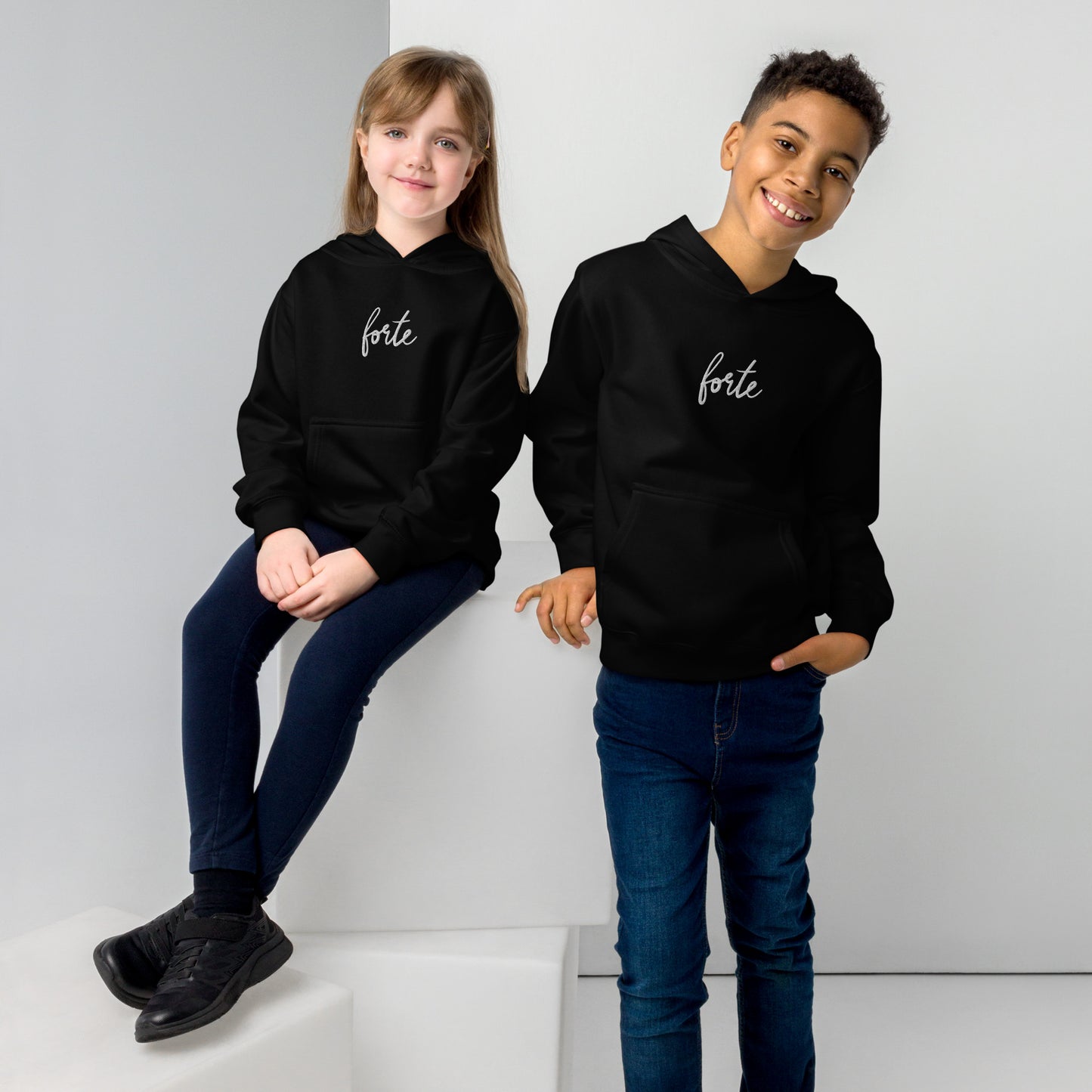 Youth / Kids - Embroidered fleece hoodie